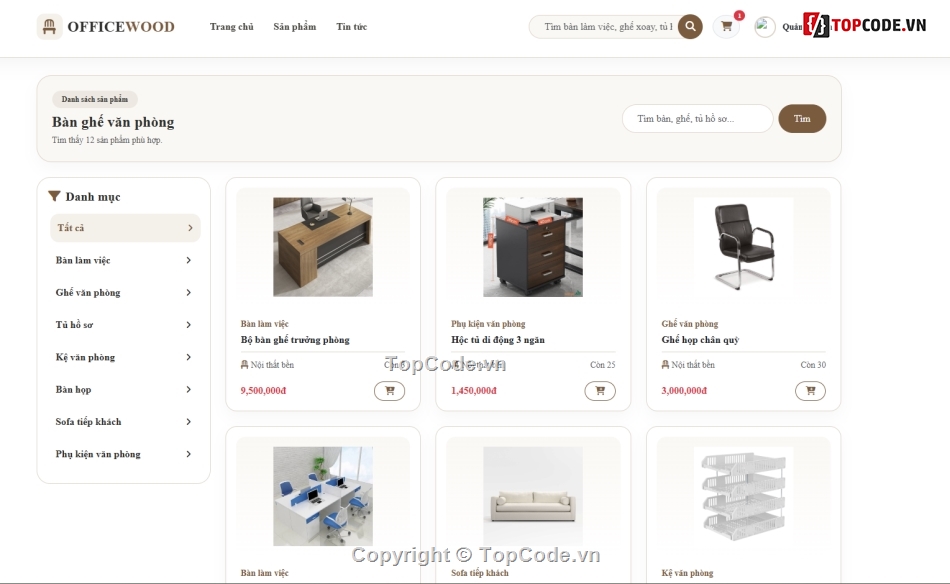 web văn phòng,web bán văn phòng,bàn ghế